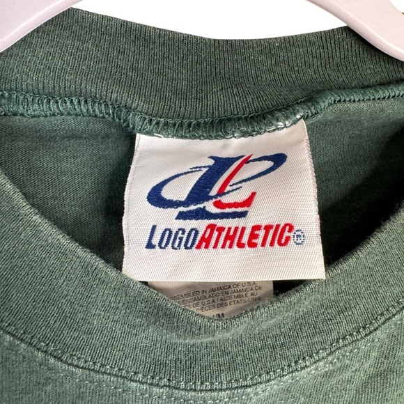 VTG 90s Logo Athletic Green Bay Packer Embroidered NFL Football T Shirt M - Picture 4 of 8